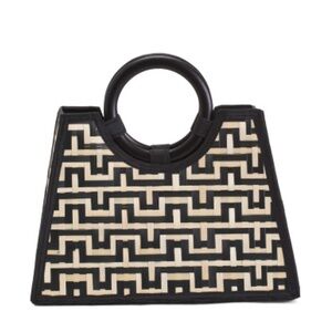 Chic Black and Cream Tote Bag‎
